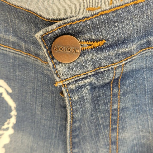 Men's Golden Jeans Signature Blanco Denim Like New Size 36 - Picture 4 of 8